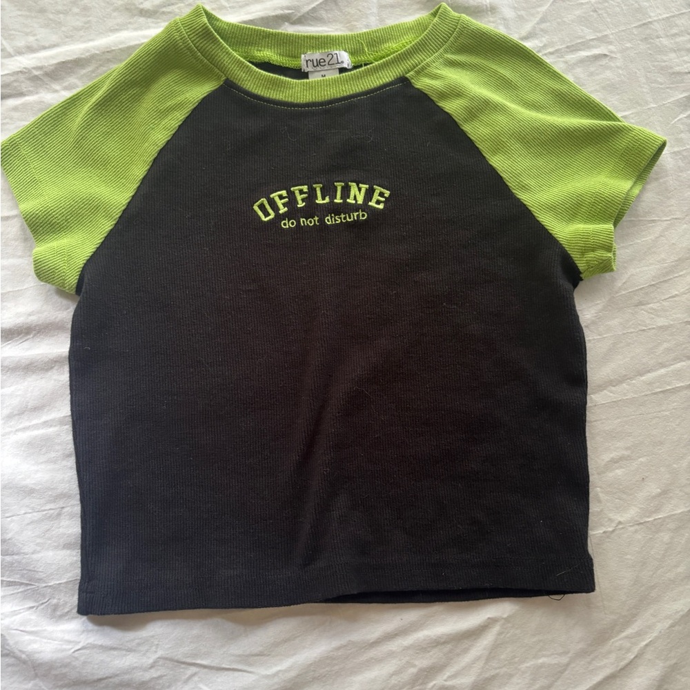 Rue21 Kids Raglan Tee - Black and Green